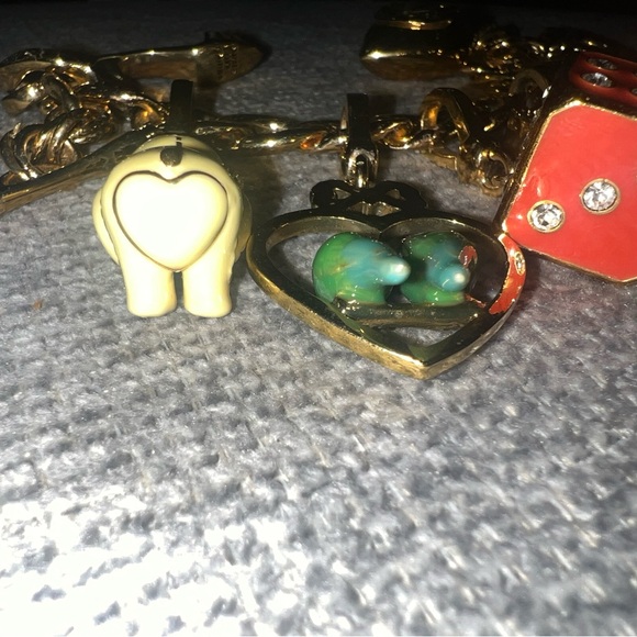 *VINTAGE* Juicy Couture Gold Plated Starter Charm Bracelet - Picture 10 of 11